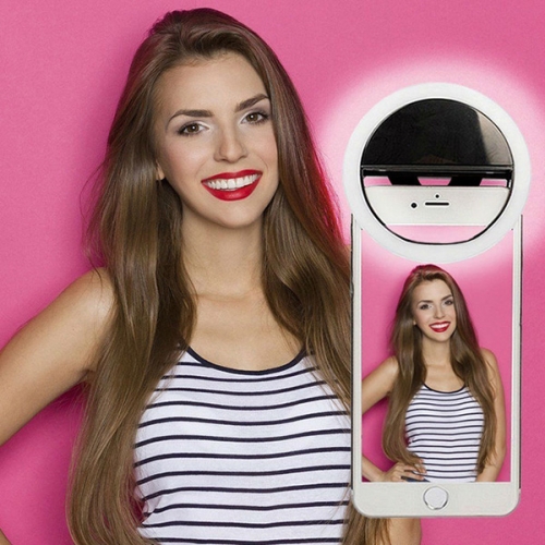 SELFIE LED PIERŚCIEŃ Z ŁADOWARKĄ USB 