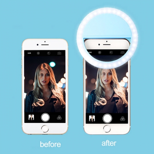 SELFIE LED PIERŚCIEŃ Z ŁADOWARKĄ USB 