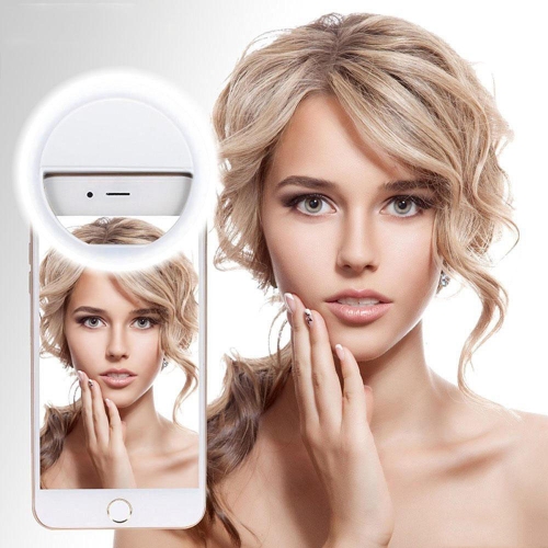 SELFIE LED PIERŚCIEŃ Z ŁADOWARKĄ USB 